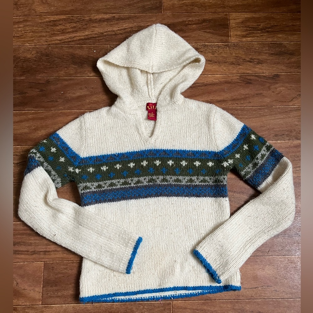 fair isle hoodie sweater